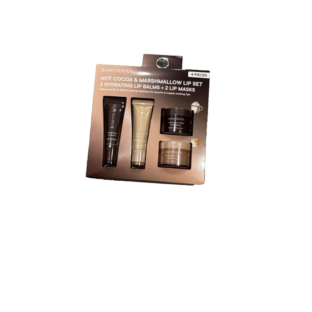Juliette & Co Hot Cocoa & Marshmallow Lip Set 4 Pc  New
